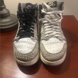 Nike Air Boys Black and White Patterned Sneakers